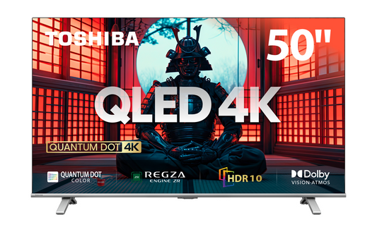 Toshiba 55 inch 4K QLED smart TV 55C450MN ultra HD HDR television with Dolby audio slim design