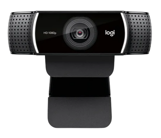 Logitech C922 HD Pro Webcam with dual microphones and 1080p Full HD streaming capability
