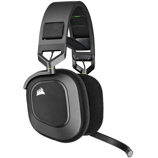 Corsair HS80 RGB wireless premium gaming headset black Dolby Atmos headphones with microphone and RGB lighting