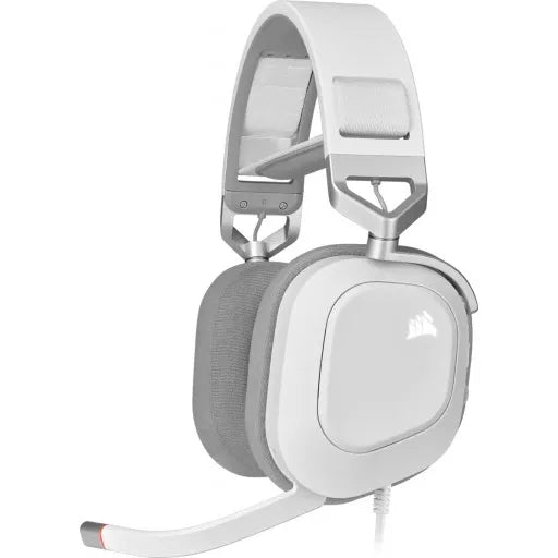 Corsair HS80 RGB USB Wired Gaming Headset – White, Dolby Audio Gaming Headphones with RGB Lighting