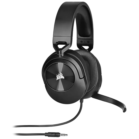 Corsair HS55 stereo wired gaming headset carbon black lightweight headphones with microphone