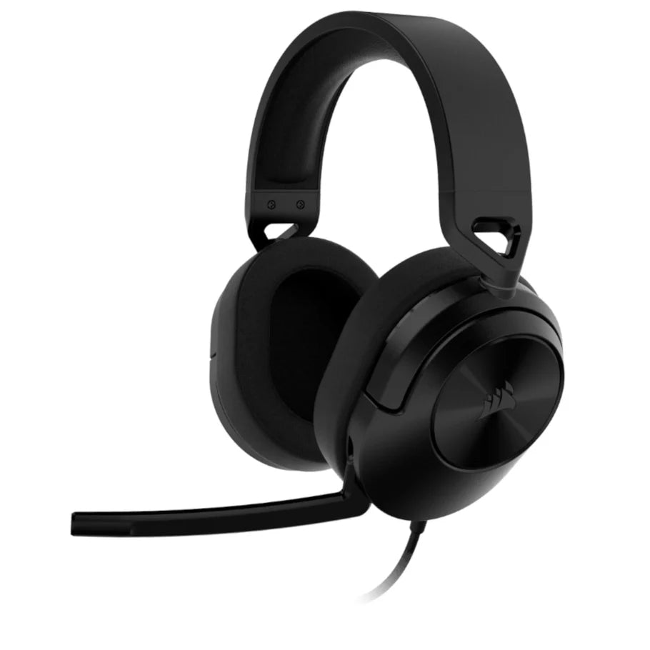 Corsair HS55 stereo wired gaming headset carbon black lightweight headphones with microphone