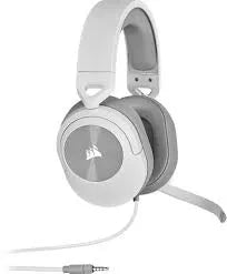 HS55 Stereo White Headset 50mm Audio Drivers Omnidirectional mic Analog - view 1