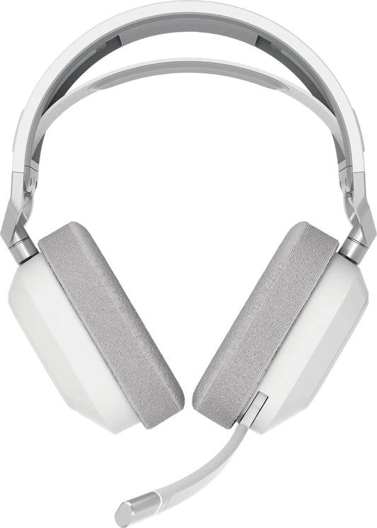 Corsair HS80 RGB wireless gaming headset white USB headphones with microphone RGB lighting