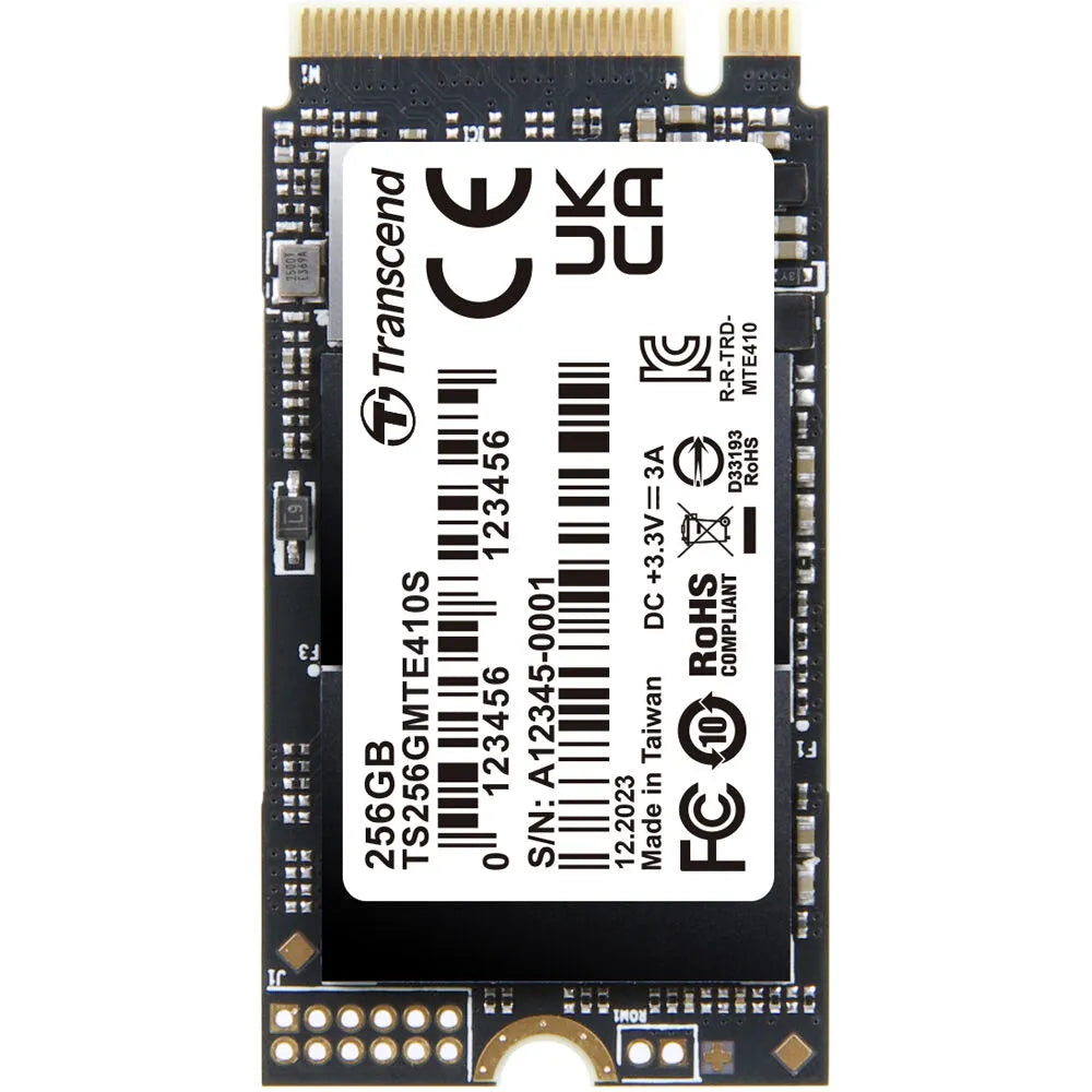 Transcend MTE410S 256GB M.2 2242 NVMe SSD - product view 1
