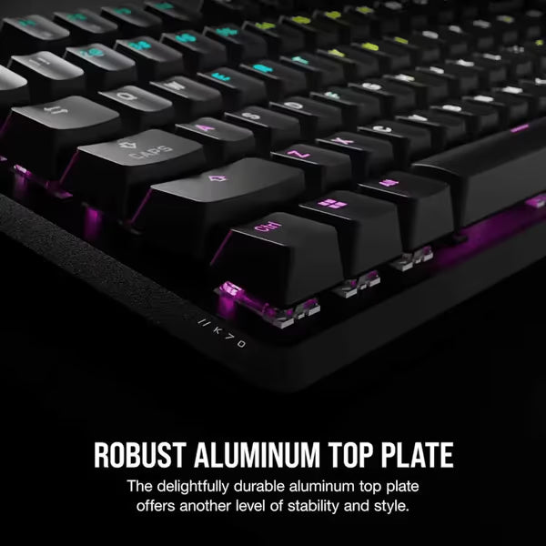 Corsair K70 CORE RGB mechanical gaming keyboard black wired gaming keyboard with customizable RGB lighting