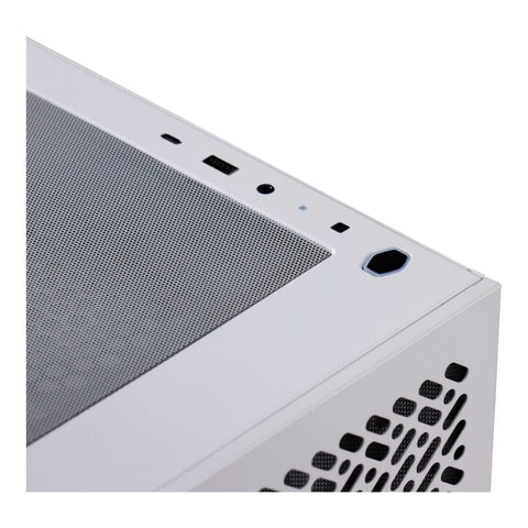 Cooler Master Elite 302 ARGB White Micro-ATX PC case with 3x 120mm ARGB fans for white gaming desktop builds and airflow cooling
