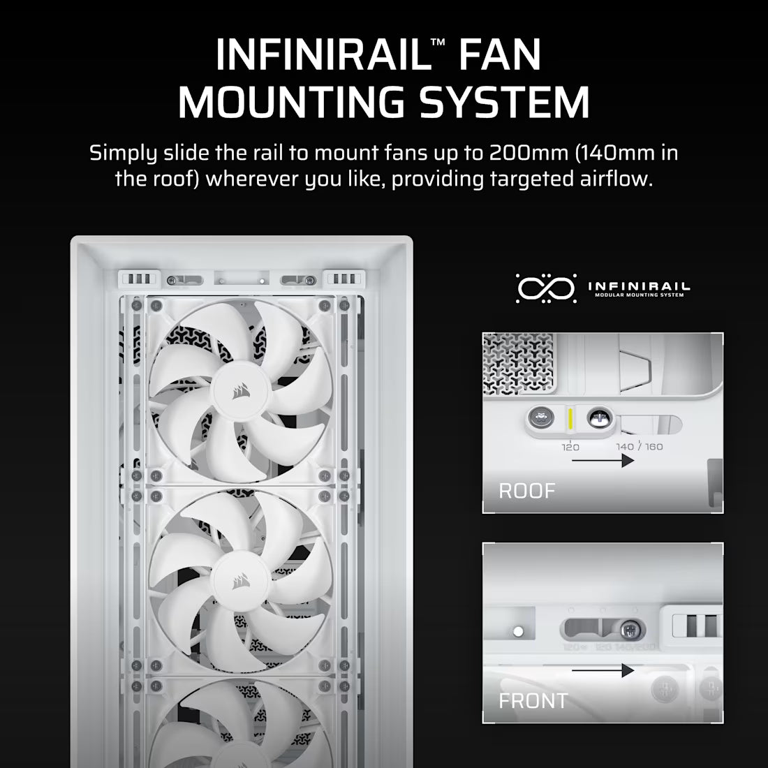 FRAME 5000D RS Mid-Tower Case 4x RS 140 PWM Fans 2x 2.5'' 1x 3.5 - view 4