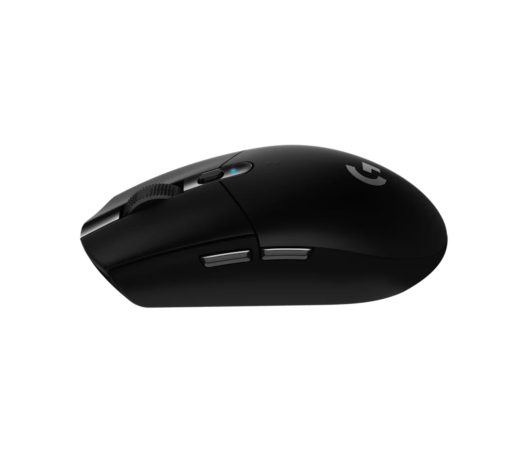 Logitech G305 LIGHTSPEED Wireless Gaming Mouse black front view
