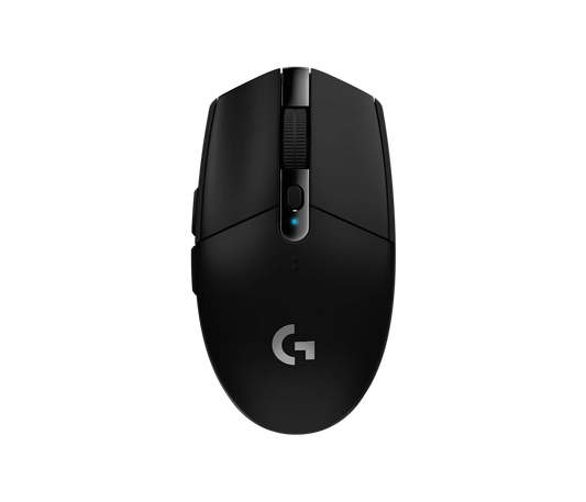 Logitech G305 LIGHTSPEED Wireless Gaming Mouse black front view