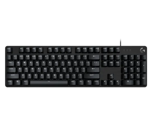 Logitech G413 SE Wired Mechanical Gaming Keyboard with white backlighting and durable aluminum top plate.