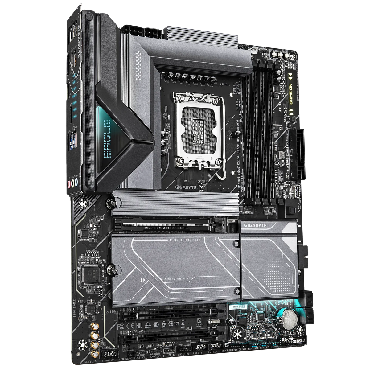 GIGABYTE Z890 EAGLE DDR5 motherboard with Intel Z890 chipset and LGA1851 socket for Core Ultra gaming productivity and desktop PC builds