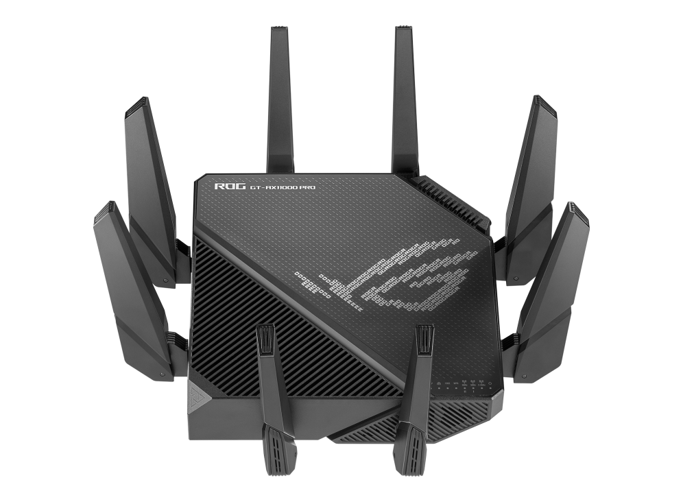 ASUS ROG Rapture GT-AX11000 Pro tri-band WiFi 6 gaming router with 10GbE 2.5GbE eight antennas AiMesh and AX11000 wireless performance