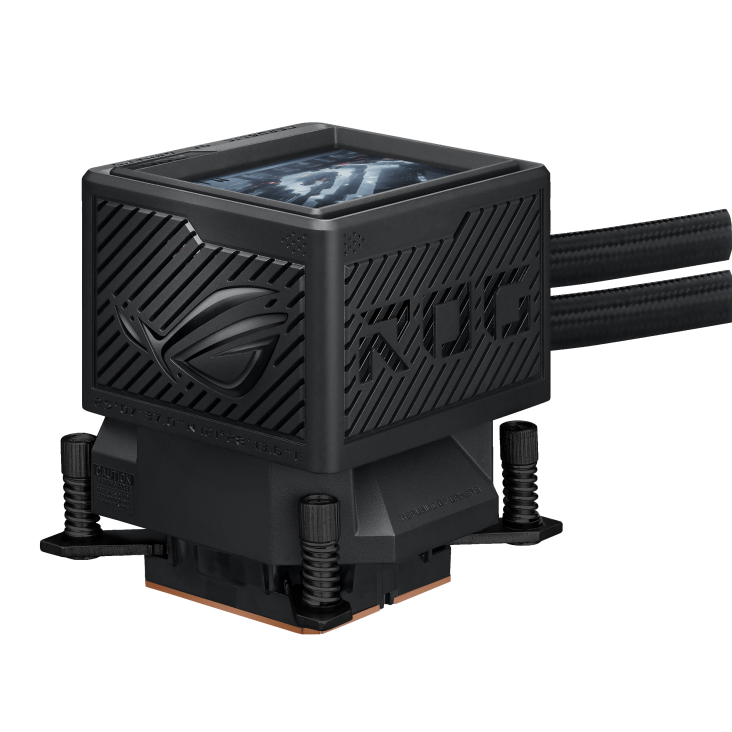 ASUS ROG Ryujin III Extreme copper cold plate and sleeved tubing