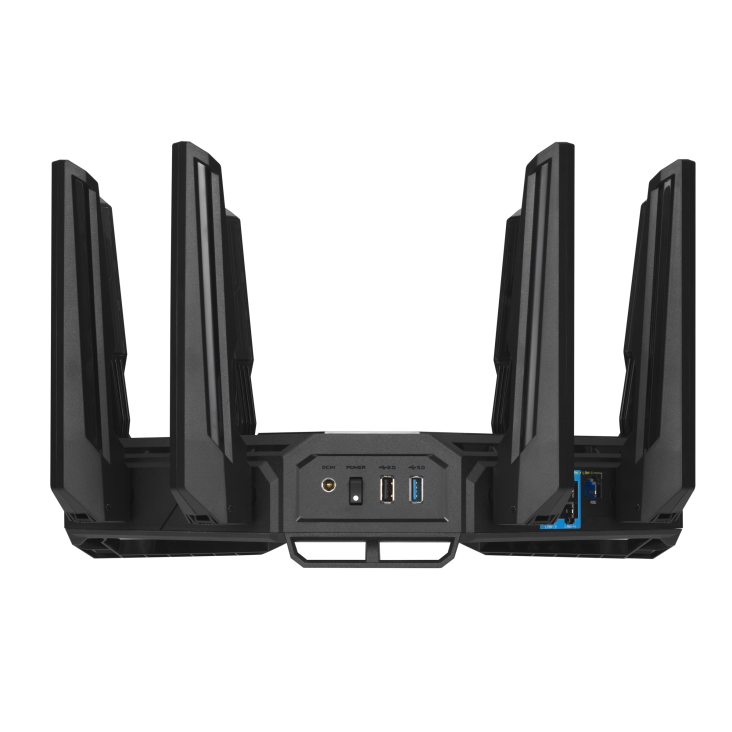 ASUS ROG Rapture GT-BE98 Wi-Fi 7 quad-band gaming router with AiMesh for ultra-fast wireless connectivity and low latency