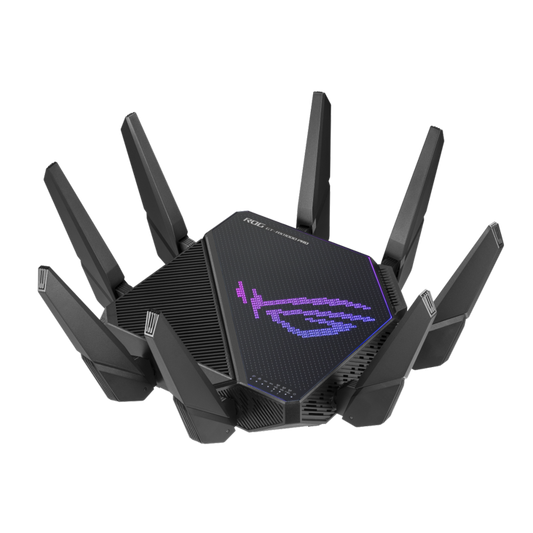 ASUS ROG Rapture GT-AX11000 Pro tri-band WiFi 6 gaming router with 10GbE 2.5GbE eight antennas AiMesh and AX11000 wireless performance