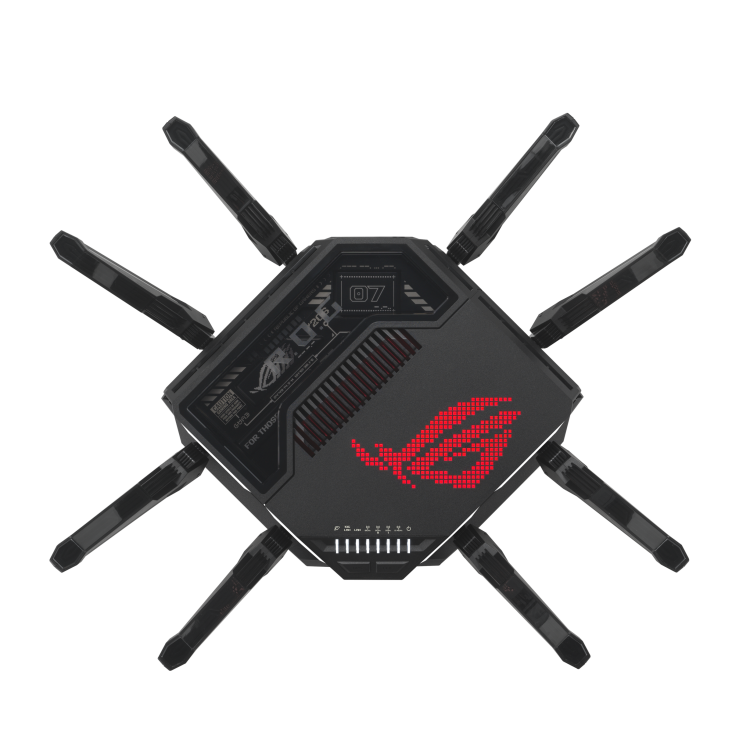 ASUS ROG Rapture GT-BE98 Wi-Fi 7 quad-band gaming router with AiMesh for ultra-fast wireless connectivity and low latency