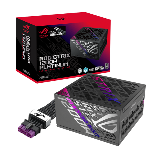 ASUS ROG Strix 1200W Platinum fully modular power supply – front product view
