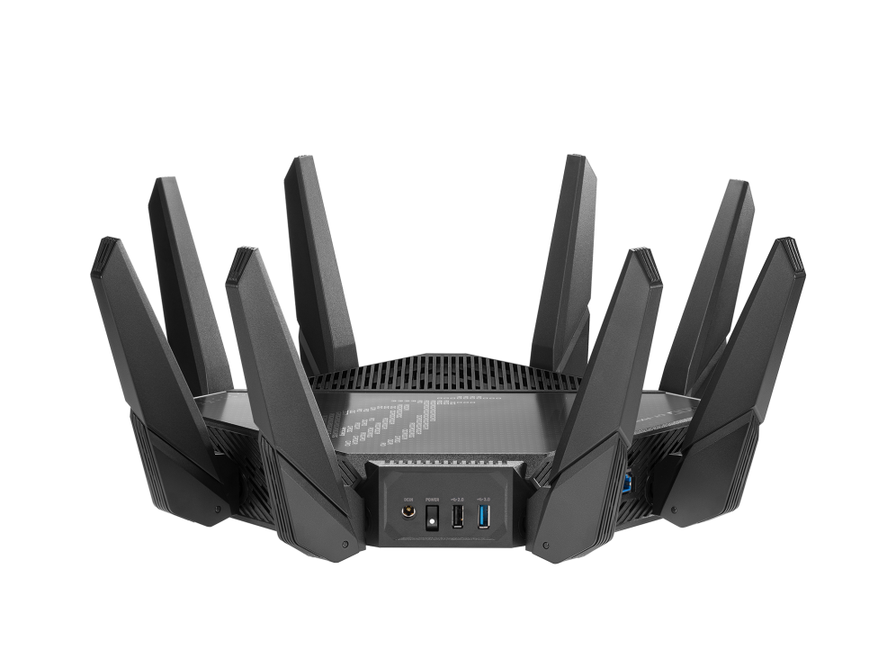 ASUS ROG Rapture GT-AX11000 Pro tri-band WiFi 6 gaming router with 10GbE 2.5GbE eight antennas AiMesh and AX11000 wireless performance