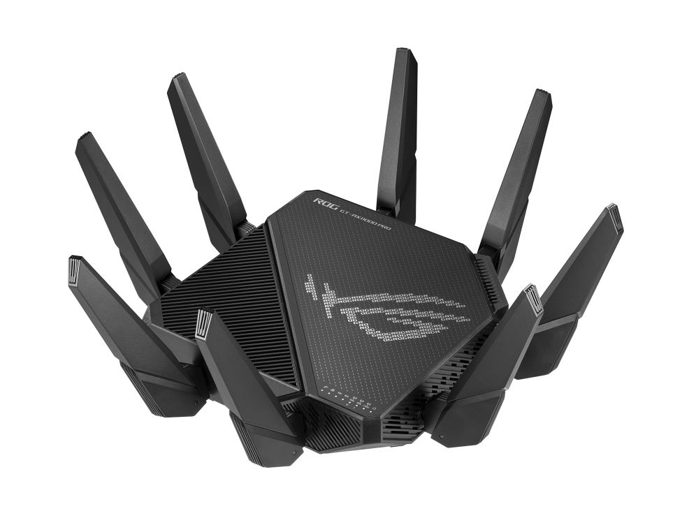 ASUS ROG Rapture GT-AX11000 Pro tri-band WiFi 6 gaming router with 10GbE 2.5GbE eight antennas AiMesh and AX11000 wireless performance