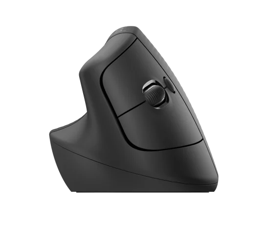 Logitech Lift Vertical Ergonomic Mouse Graphite Black with 57-degree design for reduced wrist strain