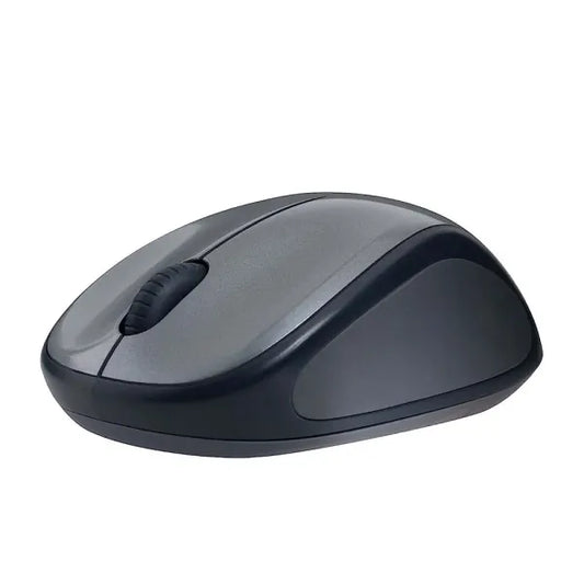 Side profile of Logitech M235 Wireless Mouse showing contoured shape and comfortable grip