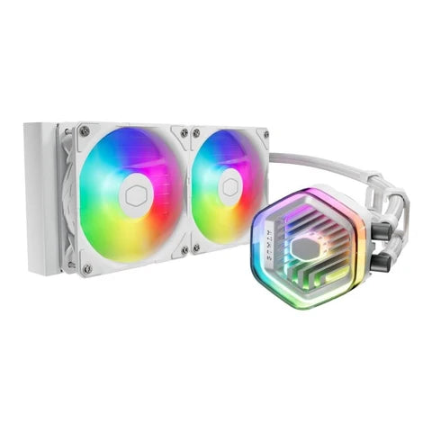 Cooler Master MasterLiquid 240 Atmos white AIO liquid CPU cooler – product view