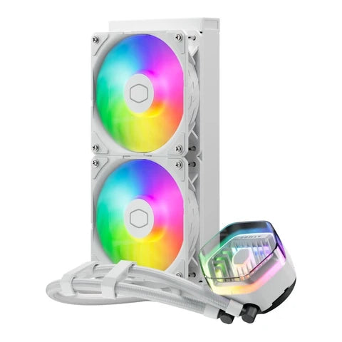 Cooler Master MasterLiquid 240 Atmos white AIO liquid CPU cooler – product view 2