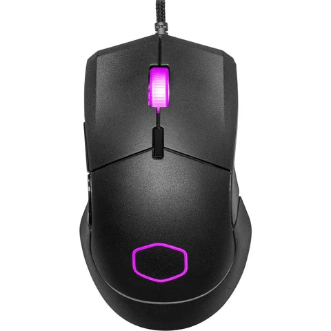 Cooler Master MM310 wired RGB gaming mouse with 12000 DPI PixArt optical sensor 50g lightweight design 6 buttons Ultraweave cable and PTFE feet