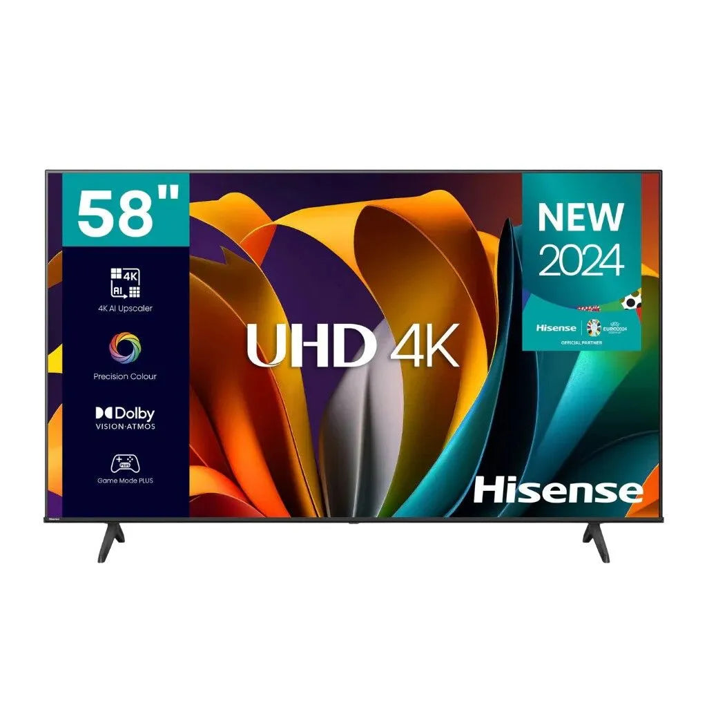 Hisense 58 inch A6N 4K UHD Smart TV with Dolby Vision, Game Mode Plus, AirPlay 2 and smart home compatibility