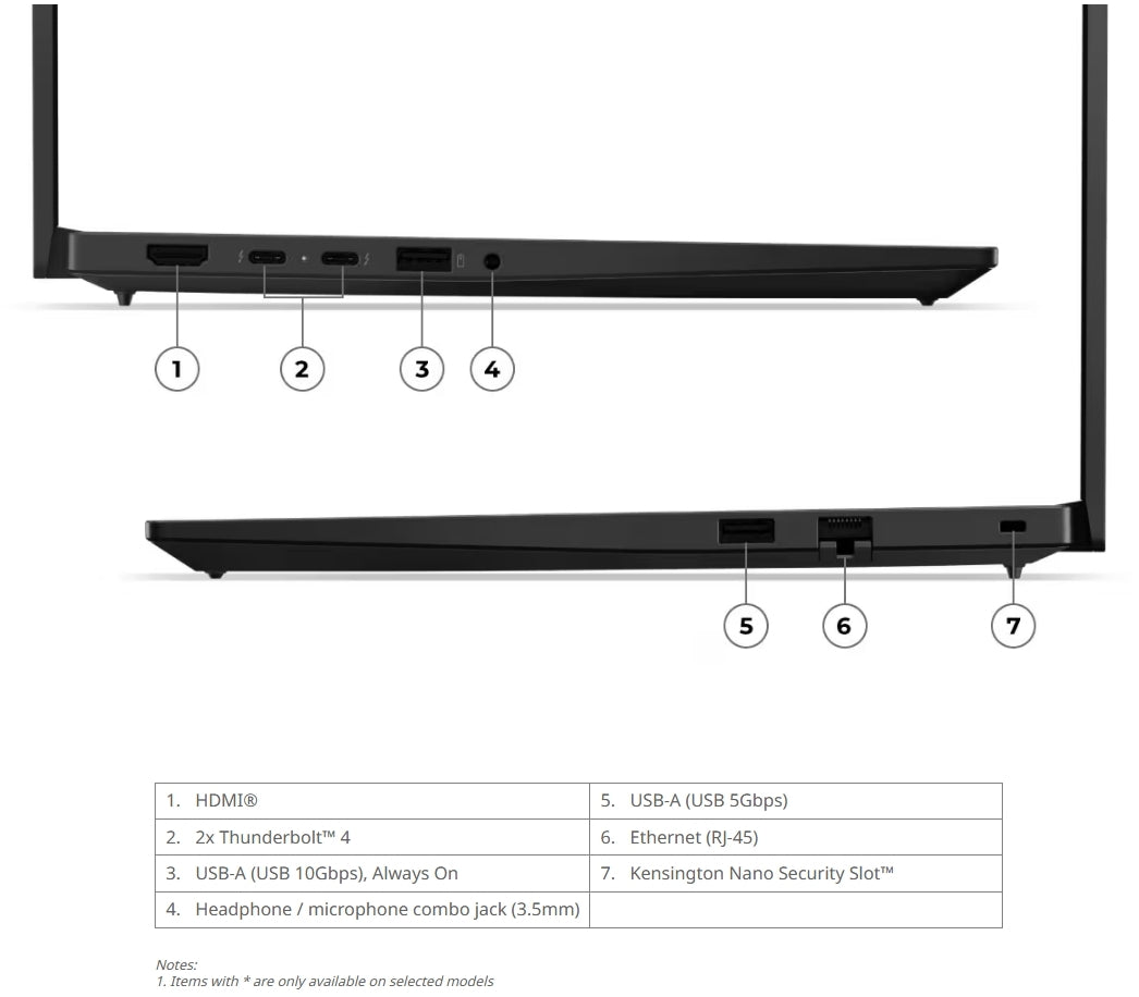 Lenovo ThinkPad E14 Gen 8 Intel Core Ultra 7 355 16GB 1TB Laptop