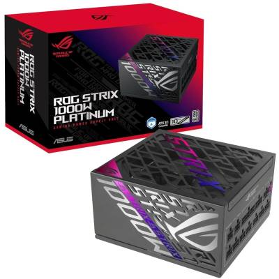 ASUS ROG Strix 1000W Platinum fully modular power supply – front product view
