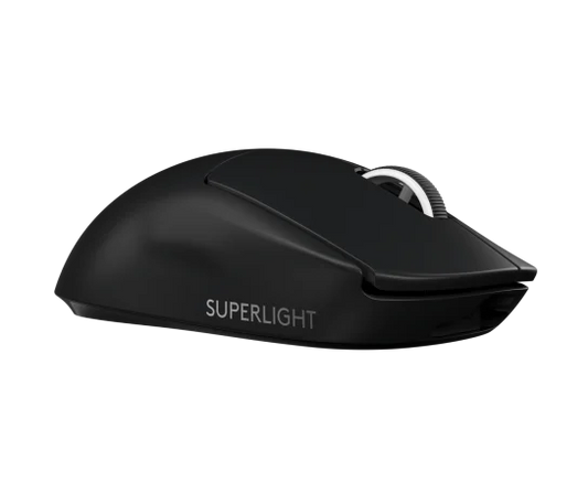 Logitech G PRO X SUPERLIGHT 2 Gaming Mouse in black with ultra-lightweight design and HERO 25K sensor