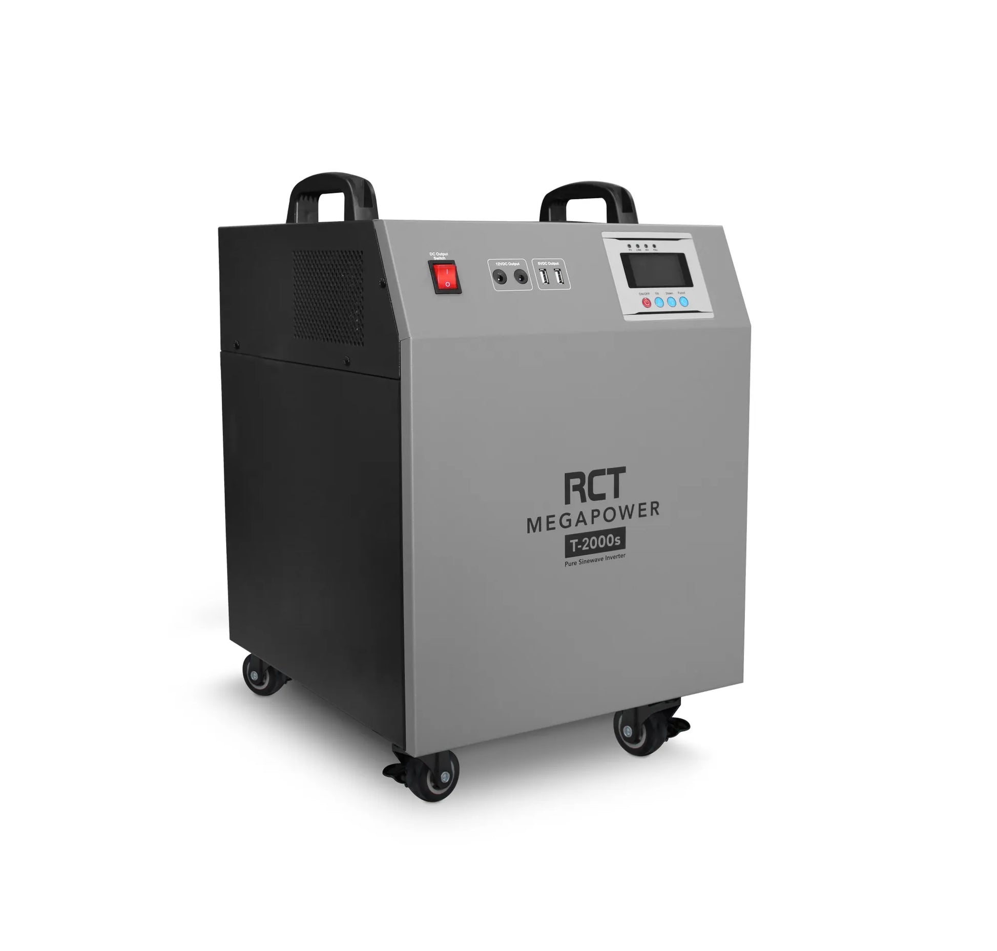 RCT Megapower 2KVA 2000W UPS inverter trolley with 2 x 100Ah batteries backup power system for load shedding