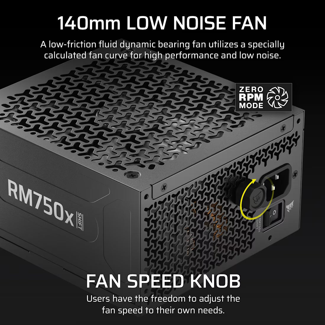 Corsair RM Series RM750x Shift 750 Watt 80 PLUS Gold Fully Modular ATX - view 3