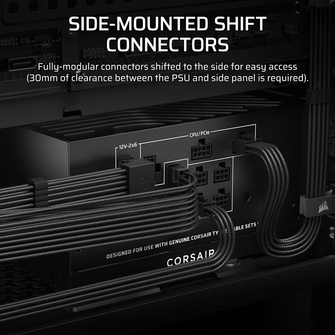 Corsair RM Series RM850x Shift 850 Watt 80 PLUS Gold Fully Modular ATX - view 5