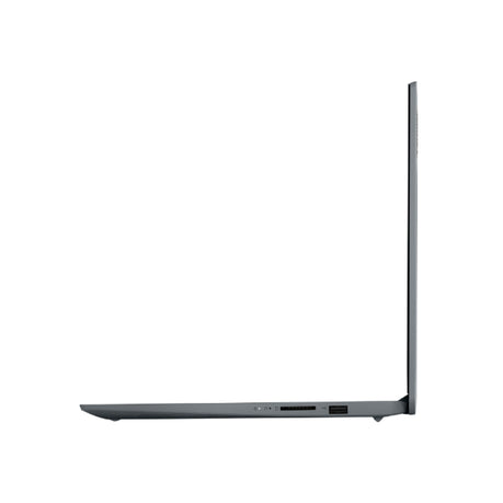 Right side profile of Lenovo IdeaPad 1 15AMN7 laptop showing connectivity ports and thin lightweight design
