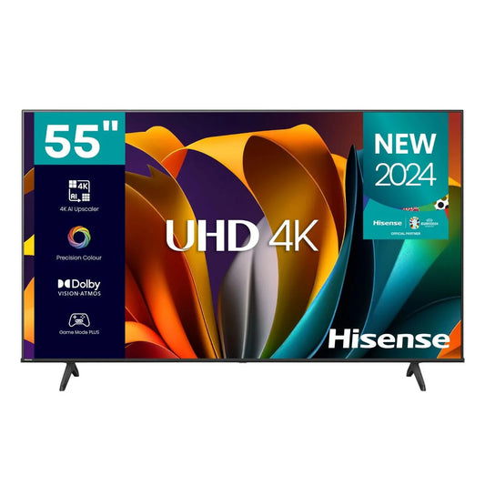 Hisense LEDN55A6Q 55 inch UHD 4K Smart TV with 60Hz refresh rate for home entertainment and streaming