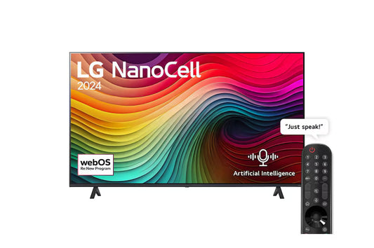LG 65NANO80T6A 65-inch NanoCell smart TV - front view