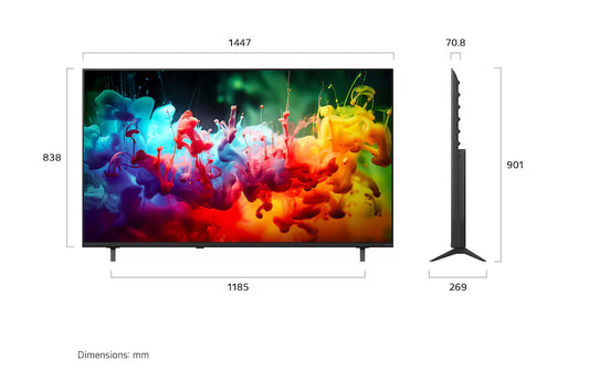 LG 65QNED70B6T 65-inch QNED Mini-LED smart TV - front view
