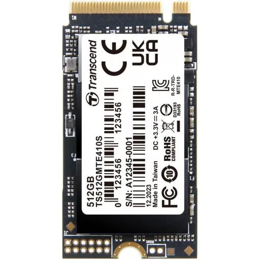 Transcend MTE410S 512GB M.2 2242 NVMe SSD - product view 1