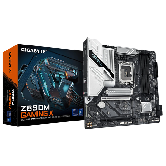 GIGABYTE Z890M GAMING X Intel Z890 LGA1851 Micro-ATX DDR5 motherboard with 3 M.2 slots HDMI dual DisplayPort Realtek 2.5GbE LAN and USB Type-C