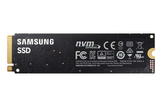 Samsung 980 1TB M.2 NVMe SSD front view showing compact design