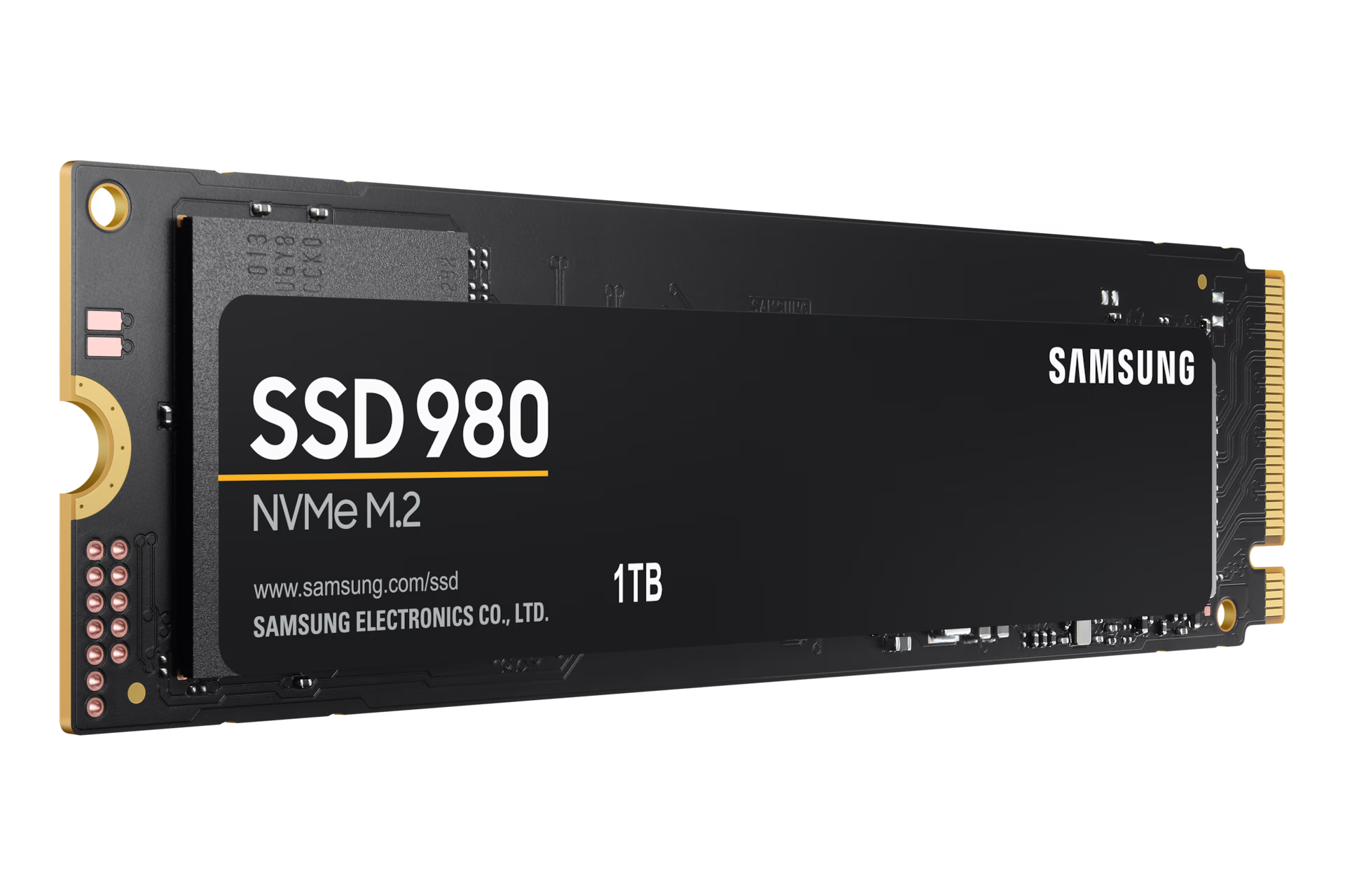 Samsung 980 1TB M.2 NVMe SSD front view showing compact design
