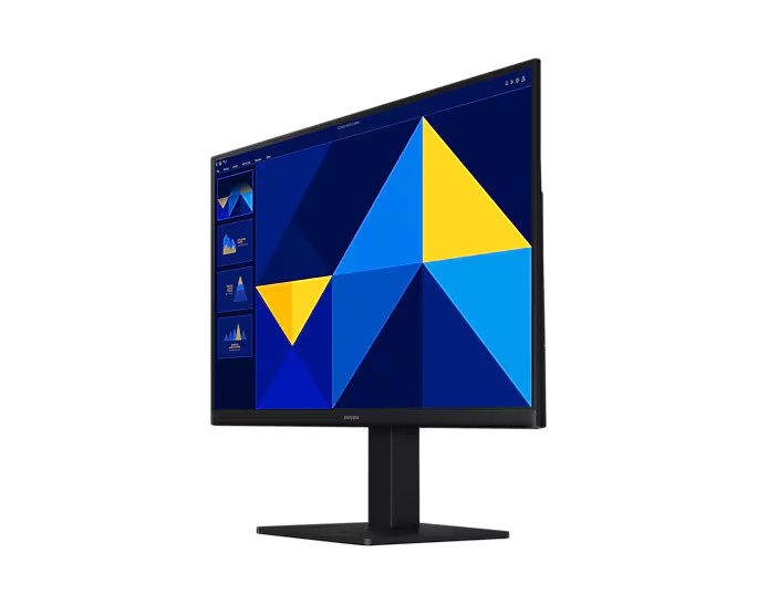 Side profile of Samsung LS22D300GA 22-inch IPS monitor showing slim design and adjustable tilt