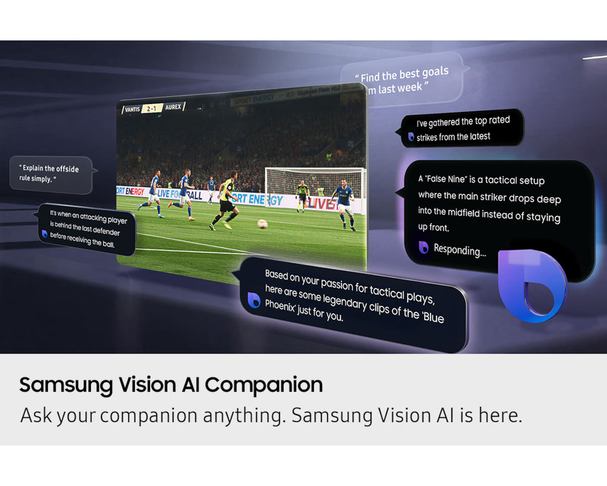 Samsung UA55M70H 55-inch M70H Mini LED 4K Smart TV - stand view