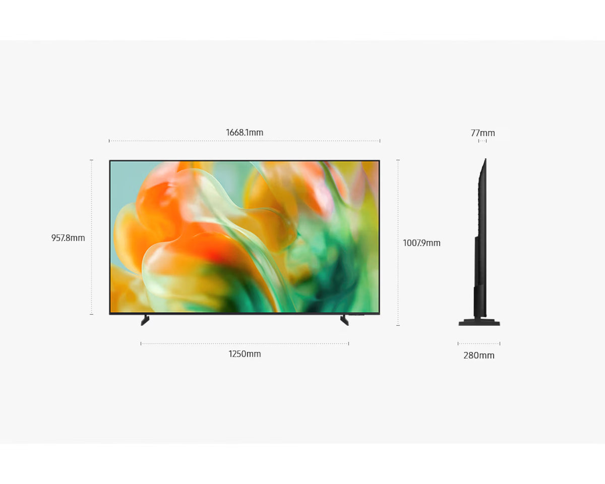 Samsung UA75M80H 75-inch M80H Mini LED 4K 144Hz Smart TV - side view