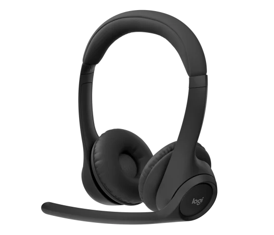 Logitech Zone 300 Headset in midnight black with over-ear cushions and noise-cancelling microphone