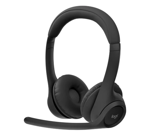 Logitech Zone 300 Headset in midnight black with over-ear cushions and noise-cancelling microphone