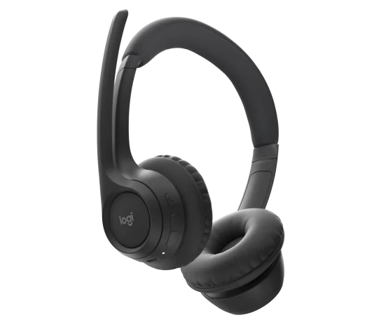 Logitech Zone 300 Headset in midnight black with over-ear cushions and noise-cancelling microphone